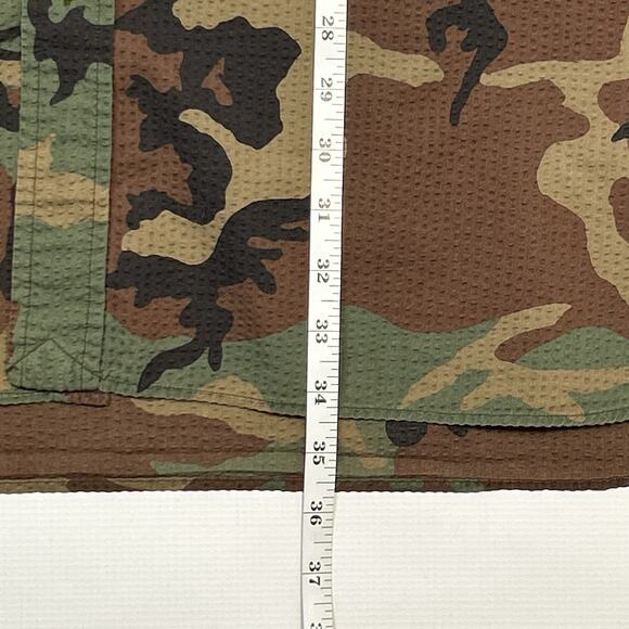 Ralph Lauren Camo Button Down Mens XLT TGL Classic RL Untucked Fit Seersucker - Picture 9 of 11